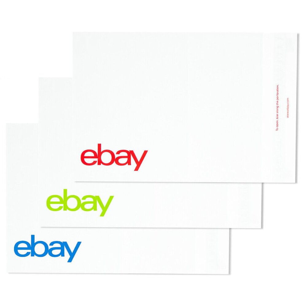 eBay-Branded Shipping Polymailers Red Green & Blue 9" x 11.5" Quantity …